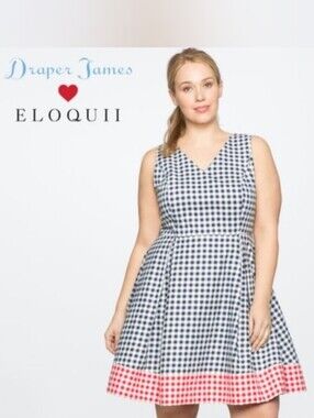 Draper James X Eloquii Gingham dress size 20